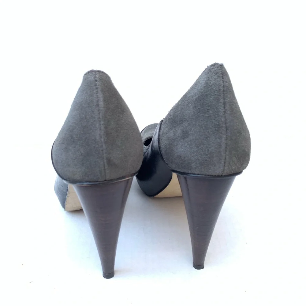 MATISSE BROWN AND GREY SUEDE HEELS - Picture 3 of 5